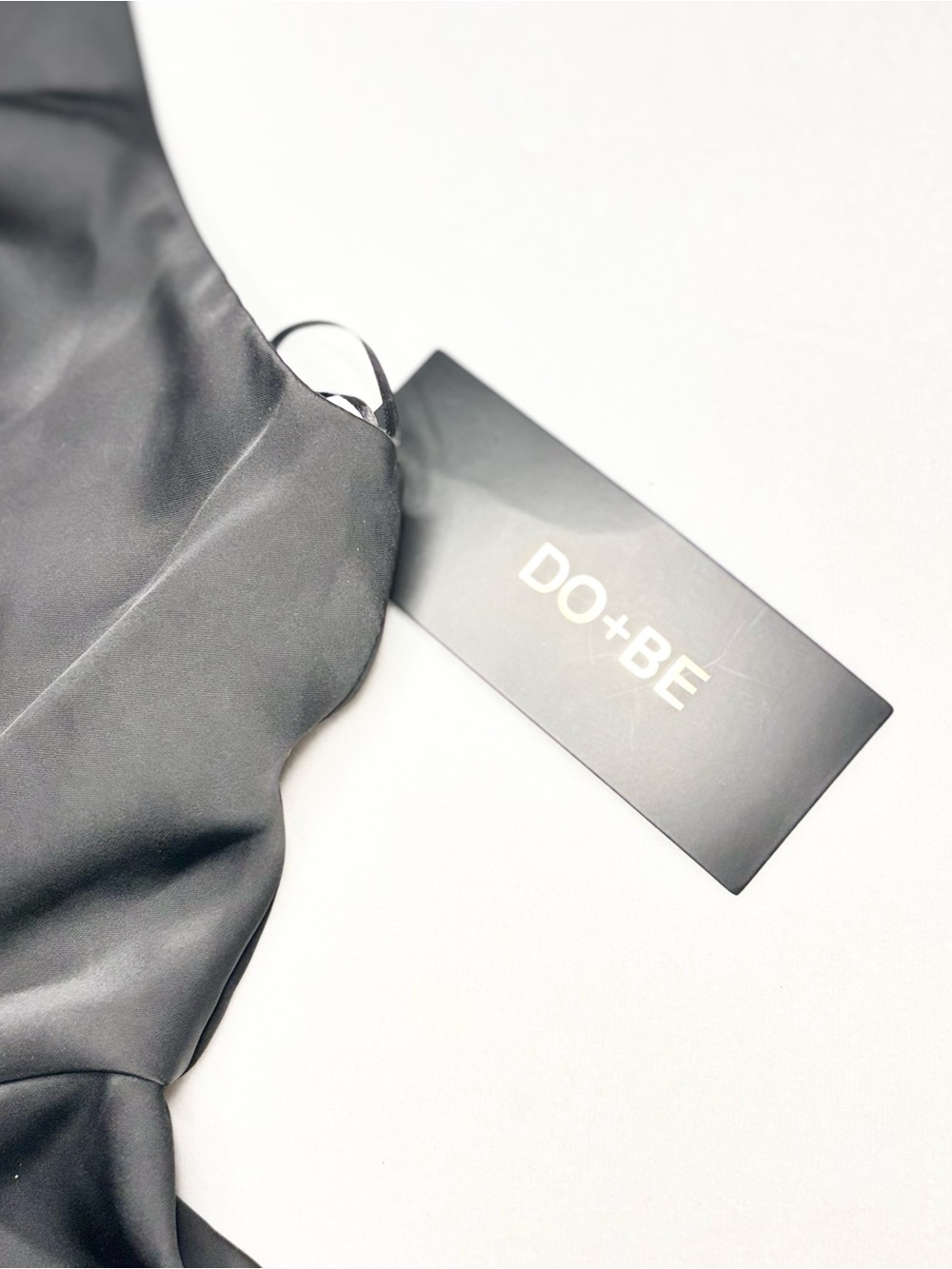 DO+BE Black Halter V-Neck Satin Mini Dress - Picture 5 of 8